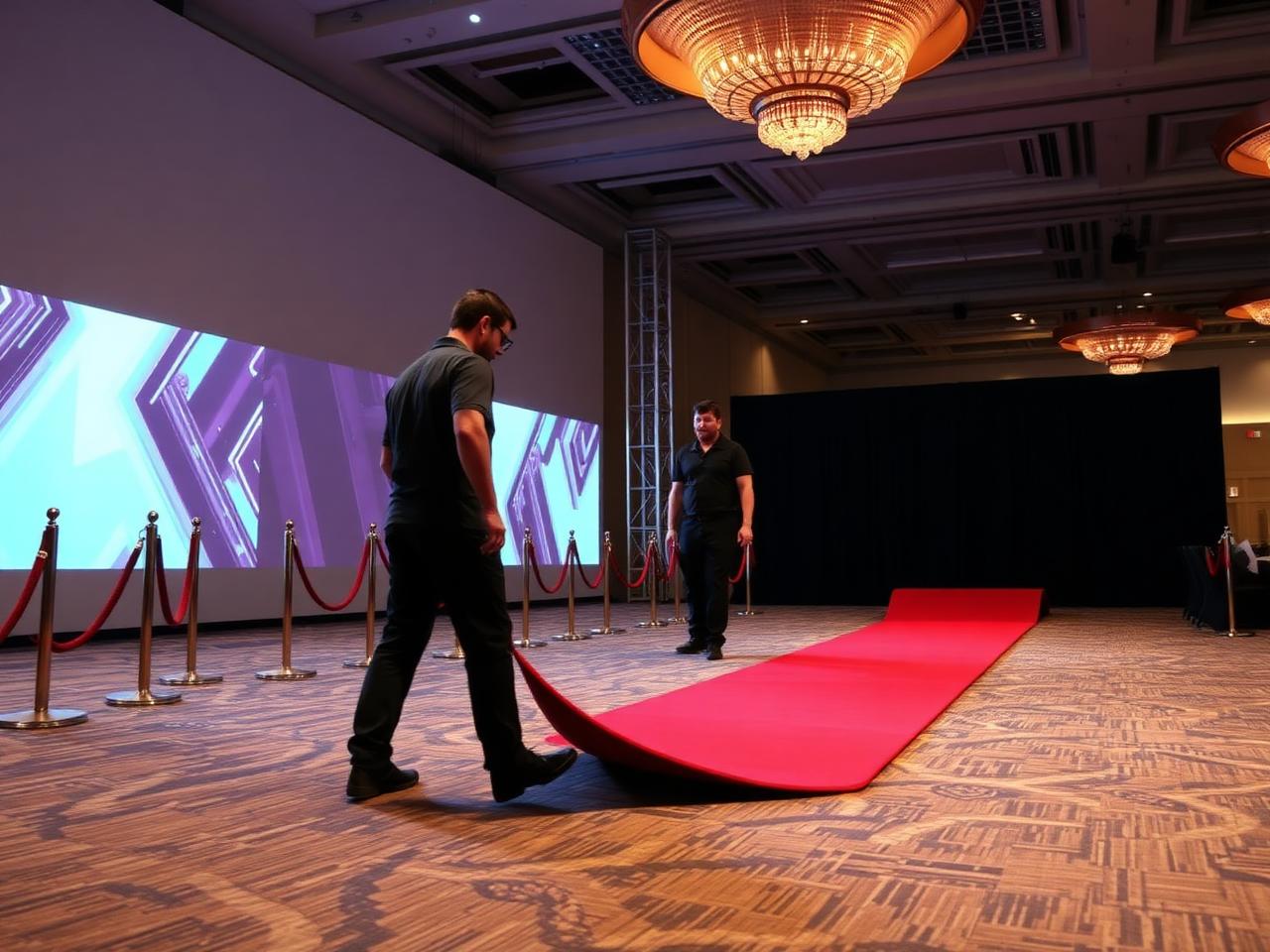 Installation av eventmatta